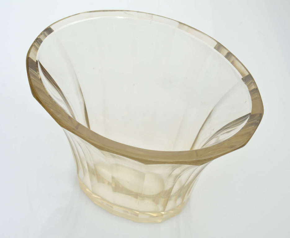 Art Nouveau crystal glass vase 