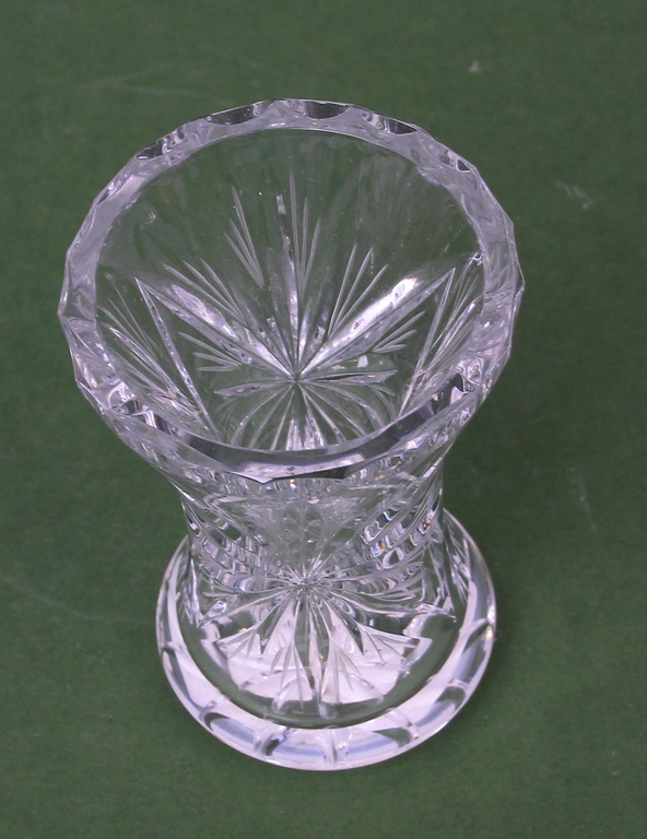 Crystal serving dish and vase