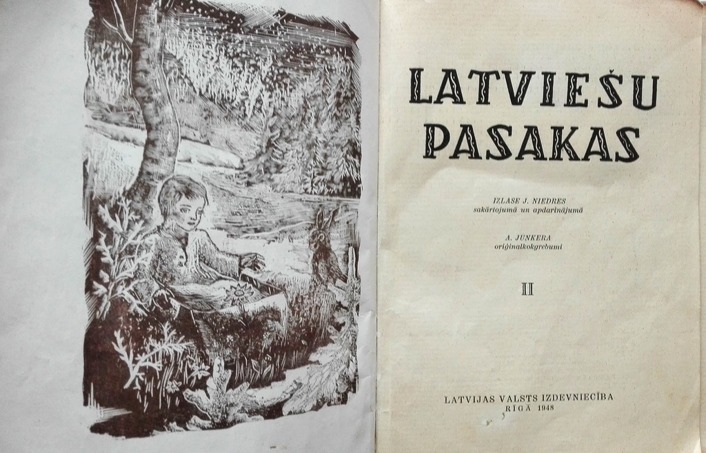 Latviešu pasakas (2. daļa), 1948, Latvijas Valsts izdevniecība, 208 lpp., 30 cm x 21 cm