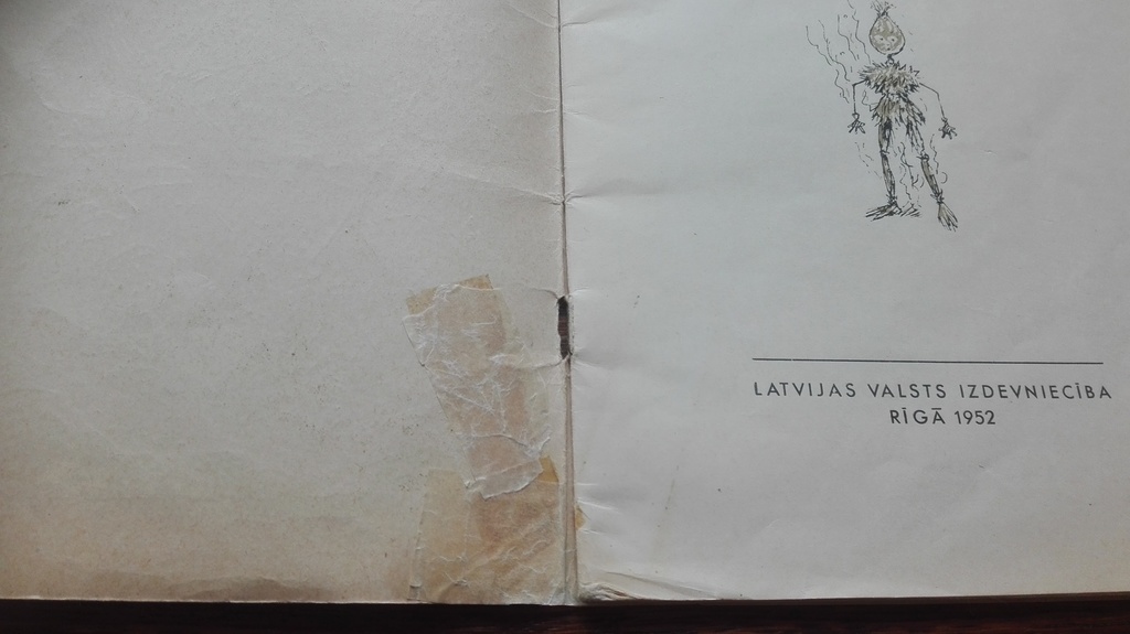 Tentiņš un citas pasakas, 1952, Latvijas valsts izdevniecība, Rīga, 31 lpp, 35 cm x 24 cm