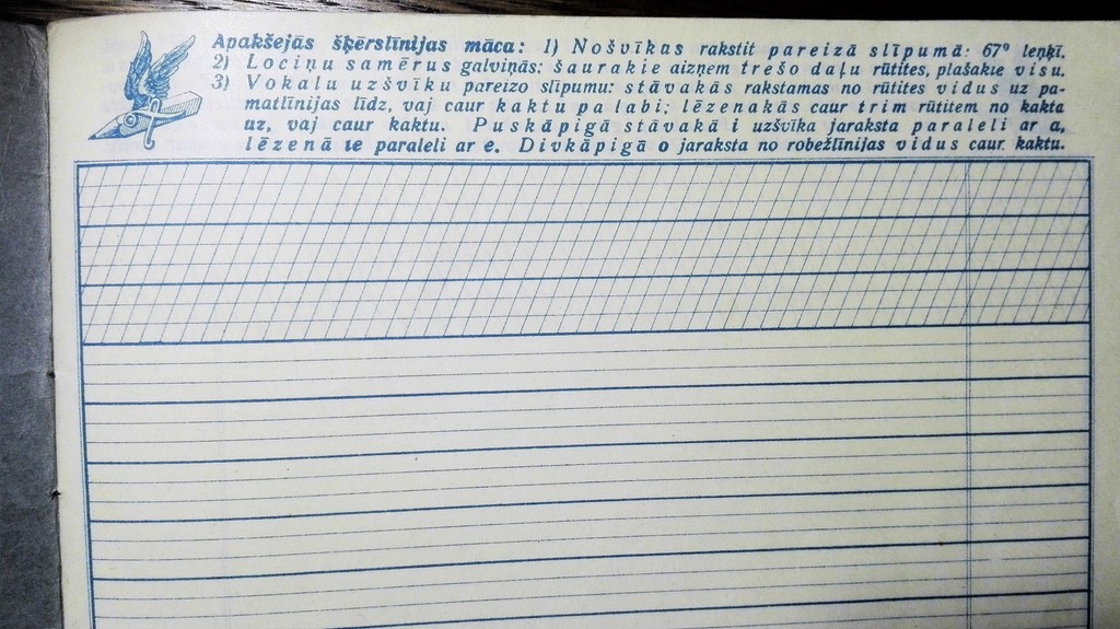 Notebook - Shorthand writings, Latv. stenogr. member. 