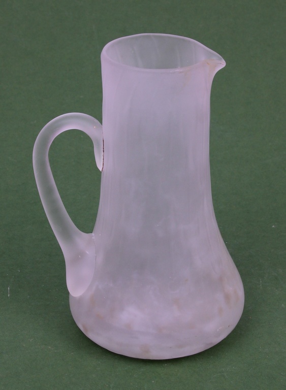 Art Nouveau frosted glass decanter
