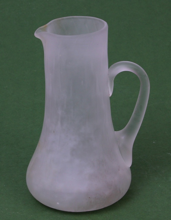 Art Nouveau frosted glass decanter