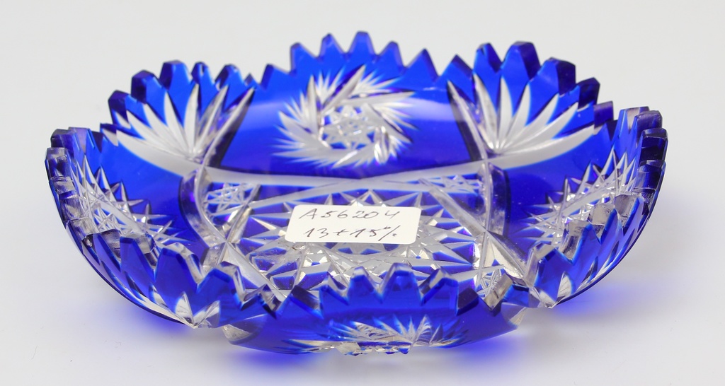 Blue crystal bowl