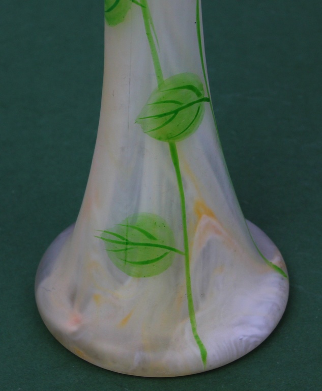 Glass vase with painting