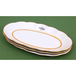 Фарфоровые тарелки с позолотой (3 шт)