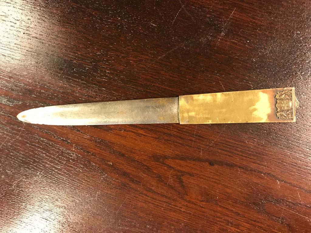 Paper knife with the coat of arms of Riga