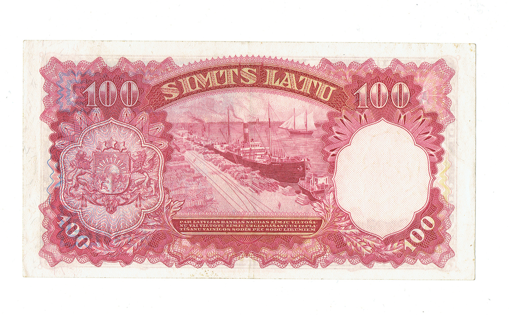 1939.gada 100 latu naudas zīme