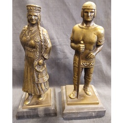 Two bronze figures