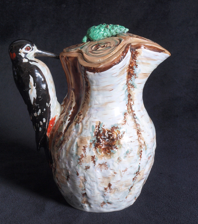 Porcelain kettle with lid 'Woodpecker'