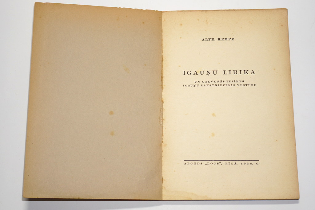 Alfrēds Kempe, Igauņu lirika un galvenās iezīmes igauņu rakstniecības vēsturē