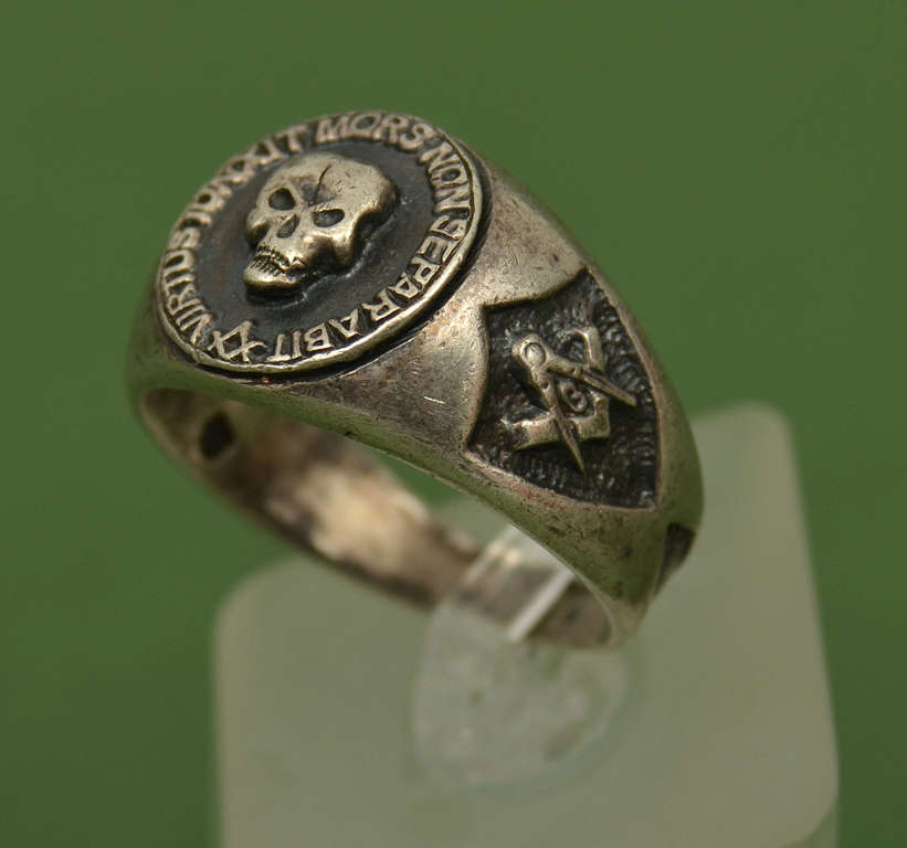 Масонская ложа * серебряное кольцо с черепом