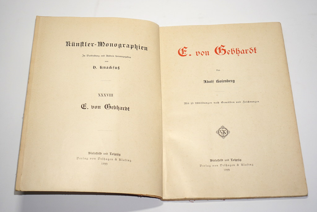 E. v. Gebhardt Künstler-Monographien 