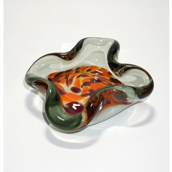 Colored glass ashtray