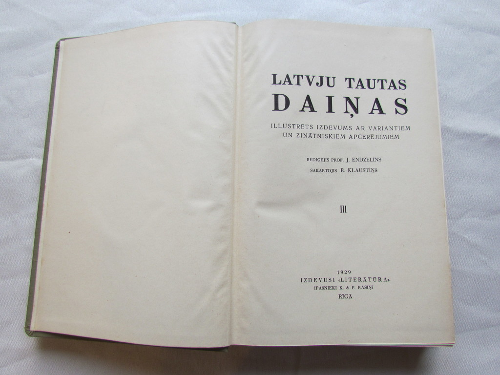 Latvian Folk Songs, Volume 3.