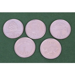 Latvian anniversary lats coins (5 pieces)