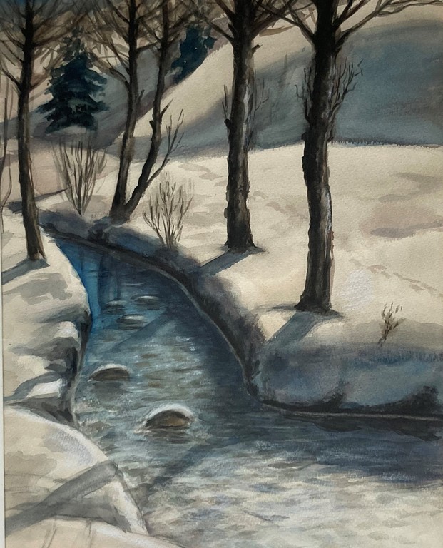 Akvarelis ''Ziemas ainava