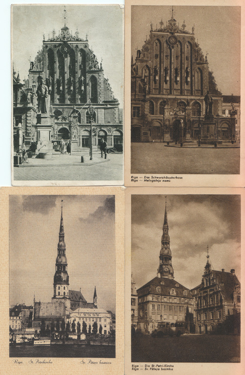 9 postcards - views of Riga, Old Riga