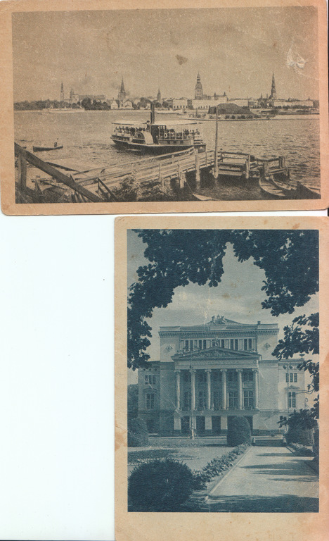 10 postcards - views of Riga (opera, embankment)
