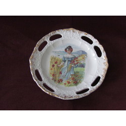 apgleznots porcelāna šķīvis 