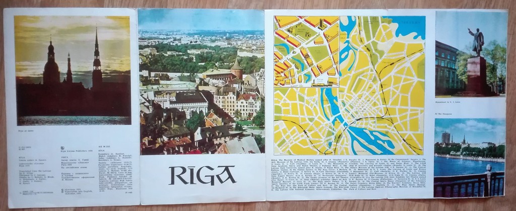 Riga, guide / map, 1979, English 