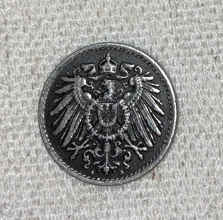 5 пфеннигов 1915 г., Германская империя