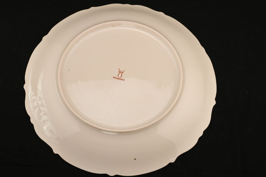 Irregularly shaped porcelain plate