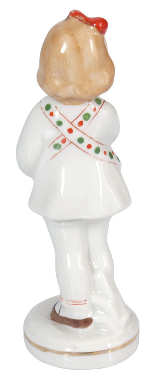 Porcelain figure ''Girl with the red bow''