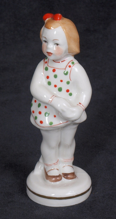 Porcelain figure ''Girl with the red bow''