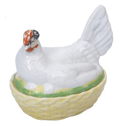 Porcelain egg dish ''Chicken''