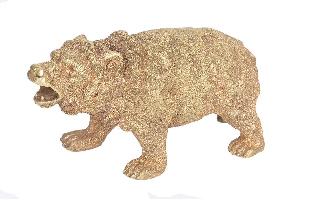 Gilded bronze figure 'Bear'