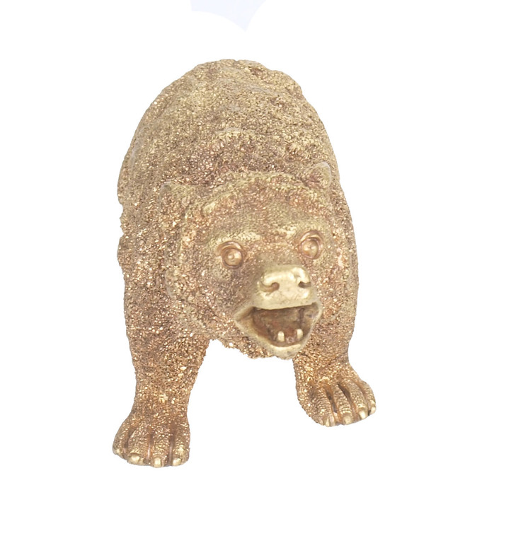 Gilded bronze figure 'Bear'