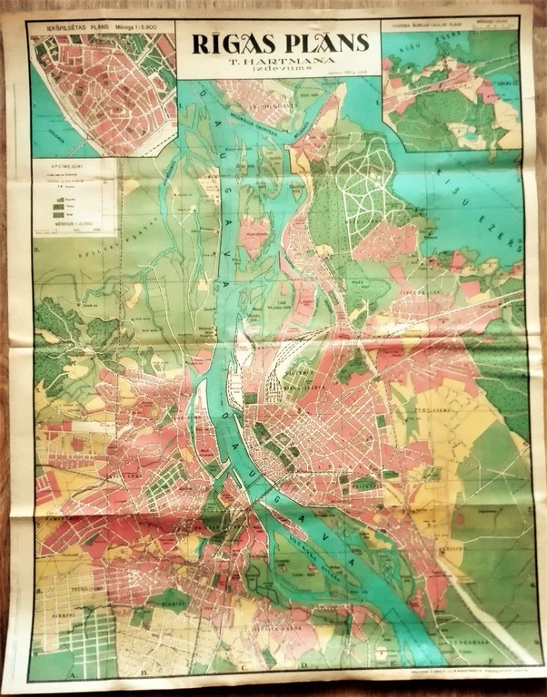 Plan of Riga, 1930, edition of T. Hartmanis 