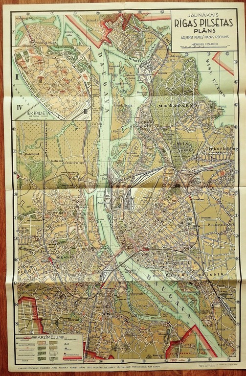 Reprinted - The latest plan of Riga, R / a 
