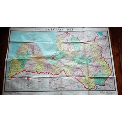 Latvijas PSR karte, 1982.