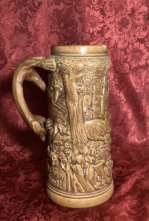 Hunting beer mug with a fox in the form of a handle from GERZIT GERZ. Excellent condition.