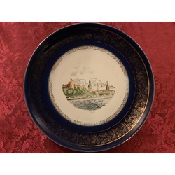 Plate Riga. View of the Old Riga from the Daugava. Riga Porcelain Factory.