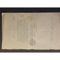 Dokuments- apliecinājums 22 martā 1907 g. Aleksandru Lazdinu