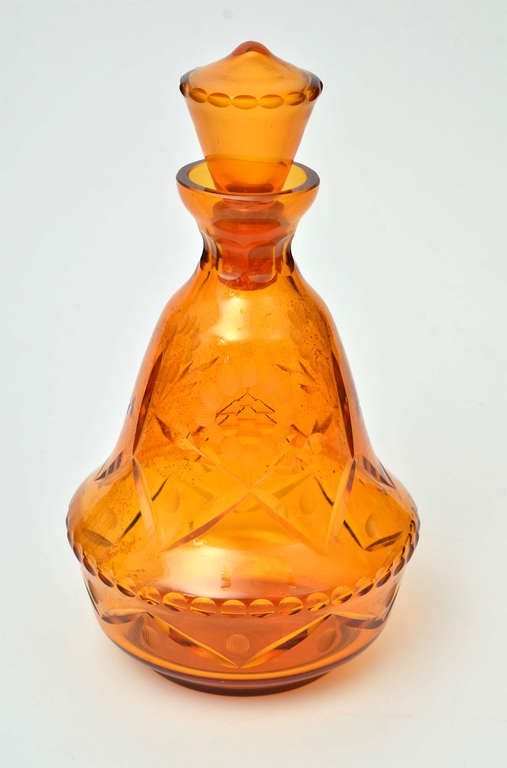 Colorful glass decanter