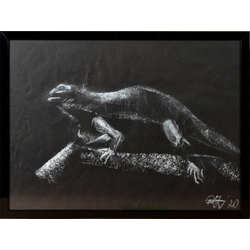 Painting Lizard by Ramona Svede