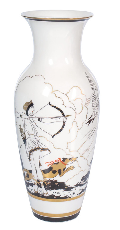 Porcelain vase ''Hunting goddess Diana ''