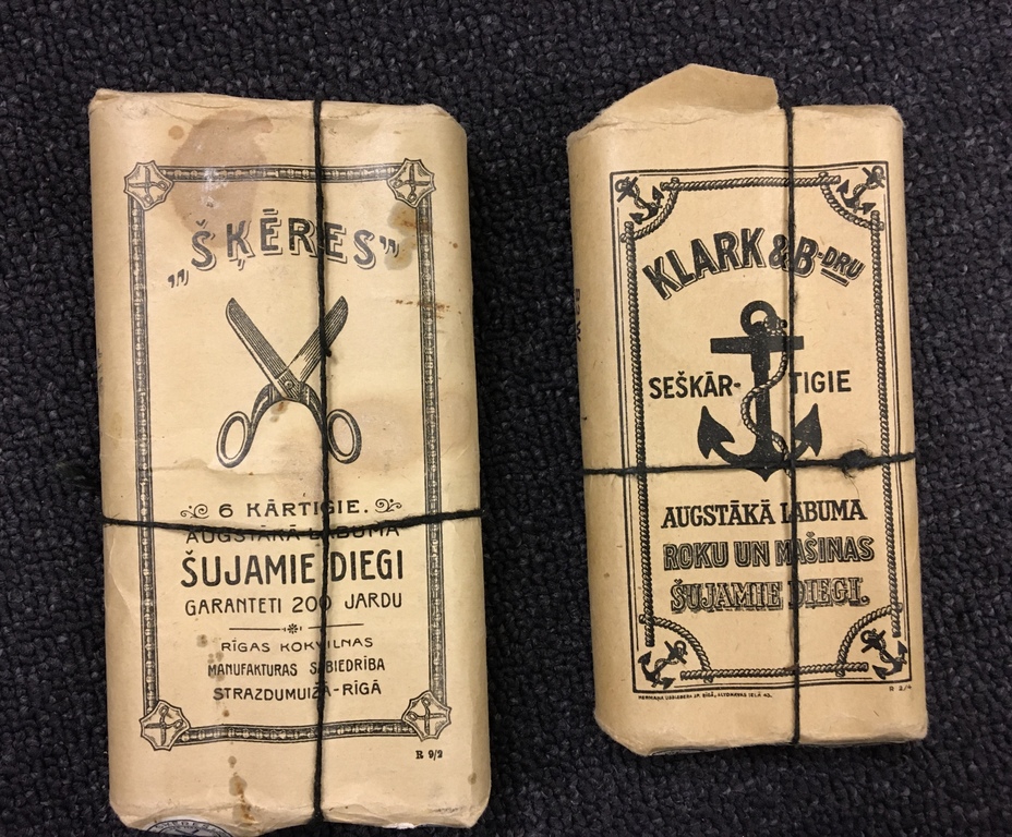 1930-е годы Швейные нитки в заводской упаковке.