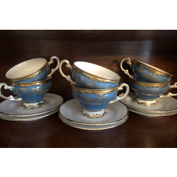 Porcelain cups with saucers 6 pcs.