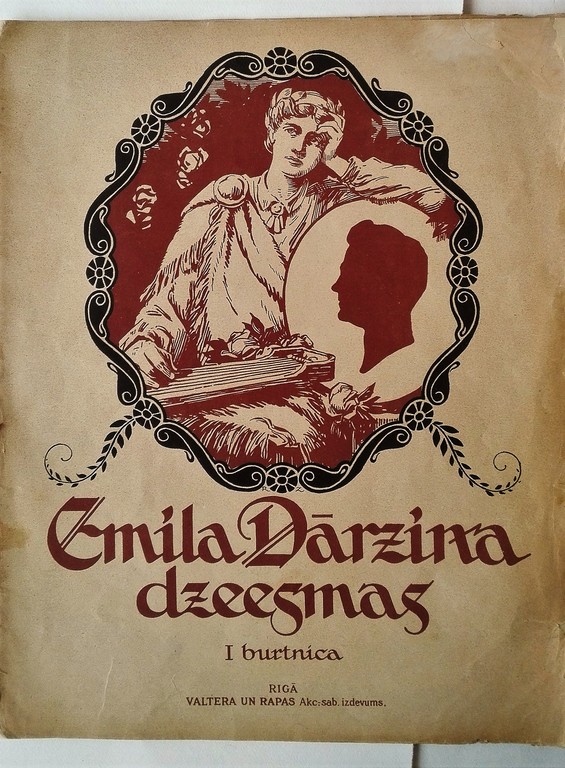 Emīla Dārziņa dziesmas, Rīgā, Valtera un Rapas Akc. sab. izdevums, 57 x 34 cma - 15 lpp.