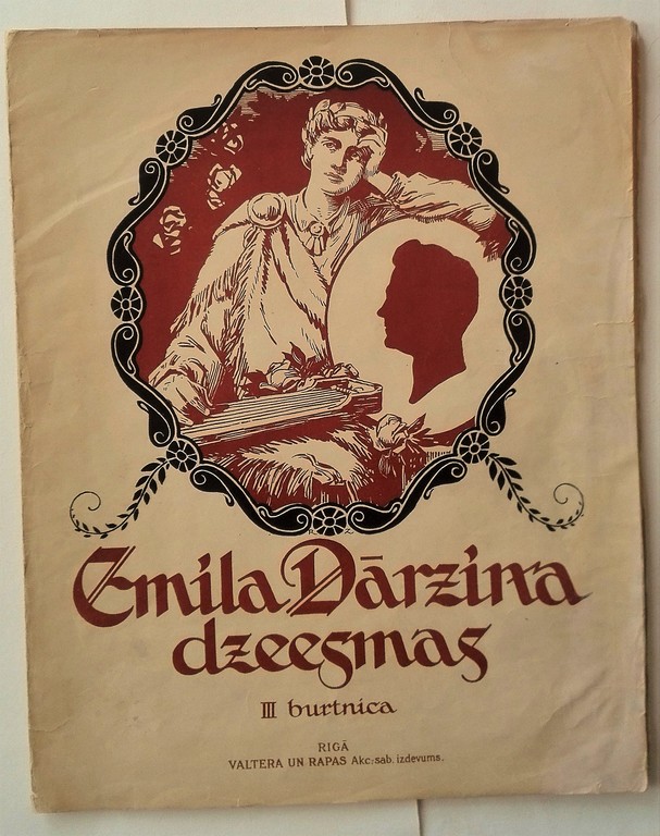 Songs by Emils Darzins, Riga, Walter and Rapa Akc. sab. edition, 57 x 34 cma - 15 pages. 
