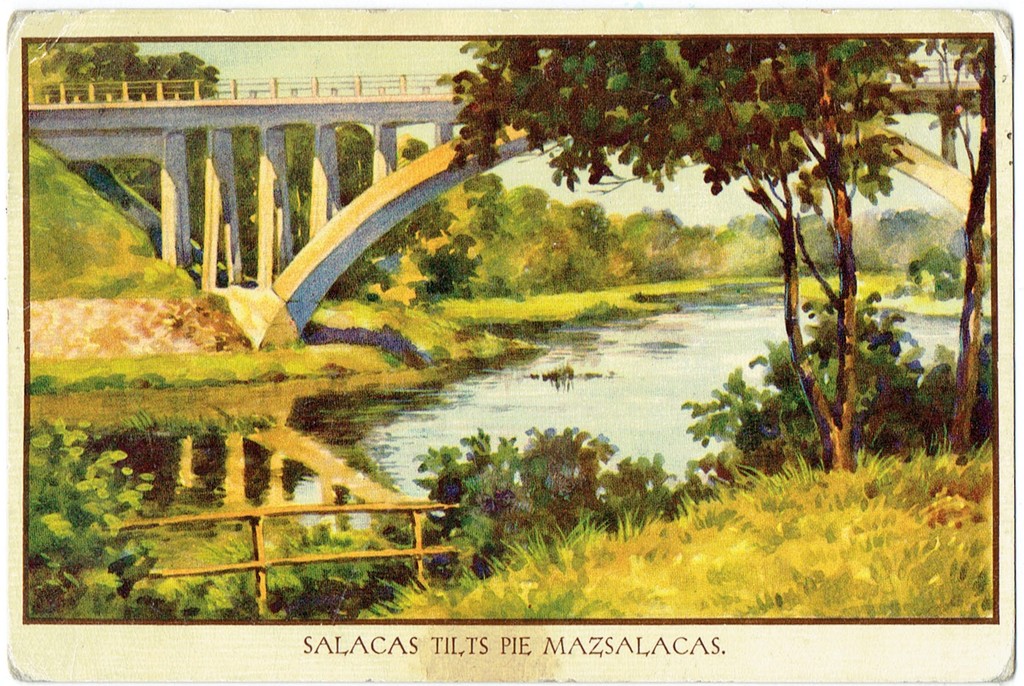 Atklātnīte ''Salacas tilts pie Mazsalacas''