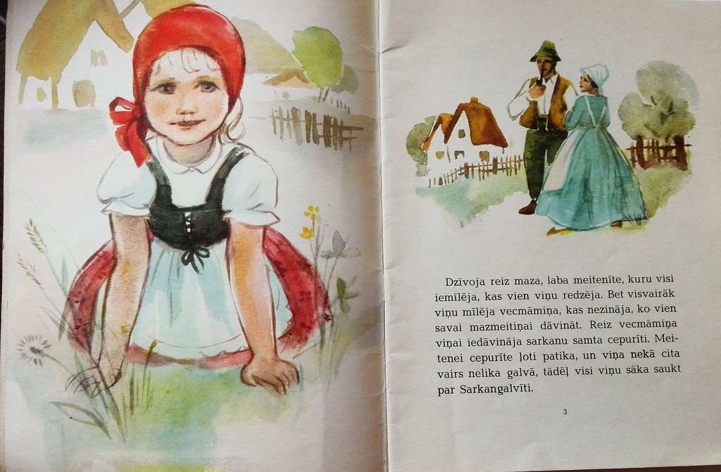 Little Red Riding Hood, Brothers Grimm's Tale, 1968, Liesma Publishing House 