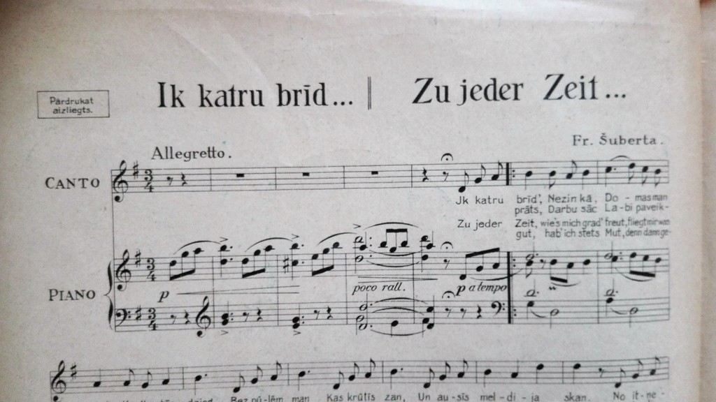 6 sheet music - Songs from Fr. Schubert's song game 
