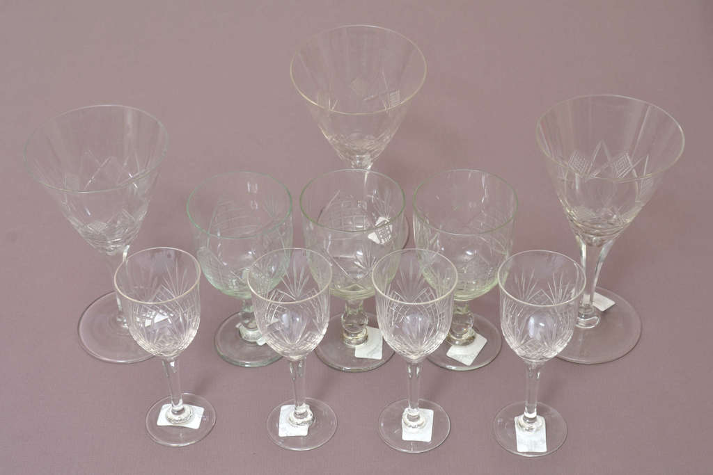 Crystal glass glasses (10 pcs)