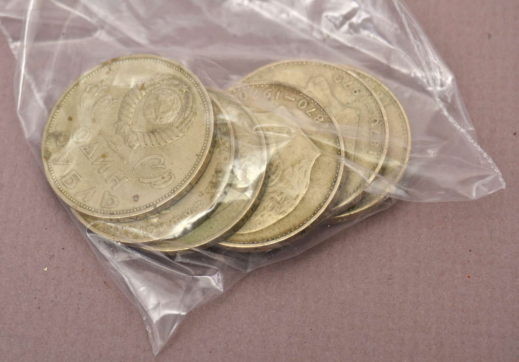 6 commemorative coins - 1 ruble
